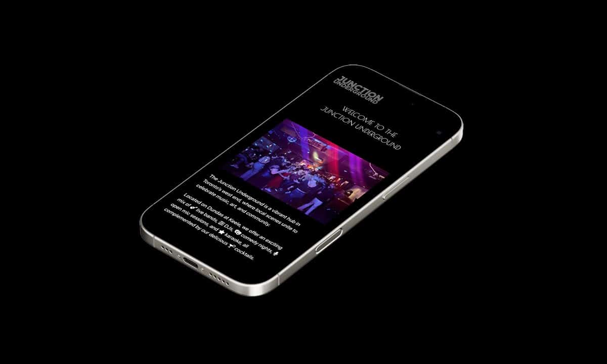 Website on mobile phone