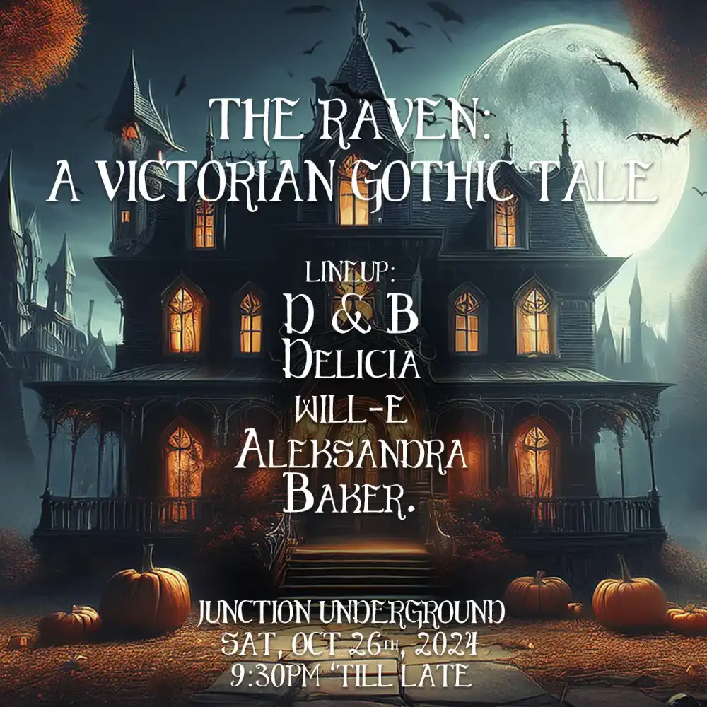 Flyer with haunted house